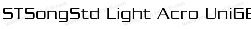 STSongStd Light Acro UniGB UCS2 H字体转换